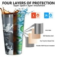 thumbnail image 3 of 16oz Tumblers Dark Blue Camo Irregular Pattern Stainless Steel Vacuum Insulated Double Wall Travel Tumbler Cups Mug with Lid and Straw,Cleaning Brush for Coffee,Tea, 3 of 4