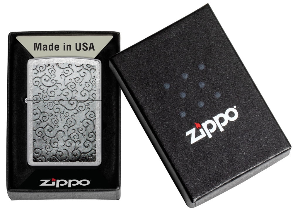 Zippo 49290 Multicut Pattern Design Antique Silver Pocket
