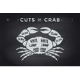 thumbnail image 2 of Foxys Graphics 24x17 Gold Ornate Wood Framed with Double Matting Museum Art Print Titled - Cuts of Crab, 2 of 4