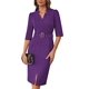 thumbnail image 1 of Vestido ajustado GRACE KARIN de manga 3/4 con bolsillos para mujer, 1 of 8