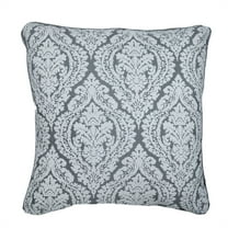 Pillow Covers, Damask Throw Pillow Cover, Couch Cushion Cover, 14 x 14 Grey Ivory Damask Pillow Cover, Fabric Pillow Cover, Grey Pillow Cover 14x14 inch (35x35 cm) - Frosted Damask