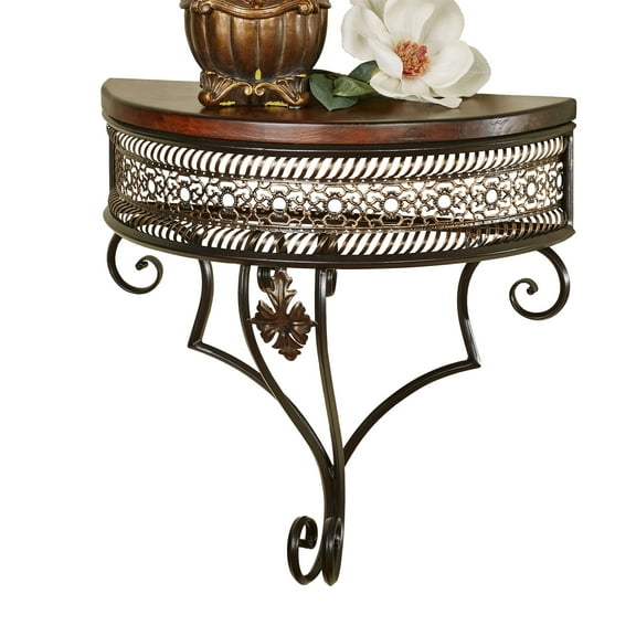 Charleston Ornate Openwork Wall Display Shelf Bronze
