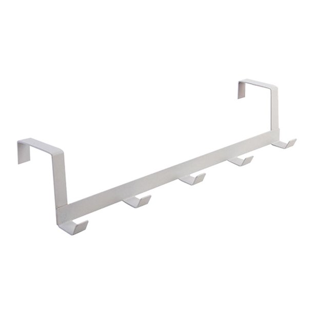 3uds. Colgador de puerta con 5 ganchos, 29x7,5x6,3cm, toallero, colgador de puerta, gancho (blanco)