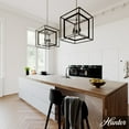 thumbnail image 3 of Hunter - Doherty 4-light Onyx Bengal, Large Chandelier, Dimmable, Casual Style, Square Shaped, for Bedrooms, Dining, Living Rooms - 19409, 3 of 7