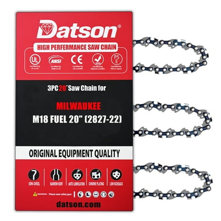 3Pack H78 20 Inch Chainsaw Chain 78 Drive Links .325" Pitch .050" Gauge for MILWAUKEE :  M18 FUEL 20" (2827-22)
