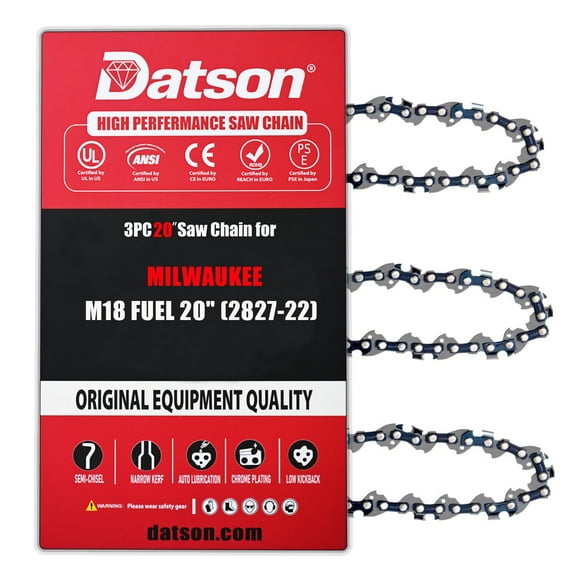 3Pack H78 20 Inch Chainsaw Chain 78 Drive Links .325" Pitch .050" Gauge for MILWAUKEE :  M18 FUEL 20" (2827-22)