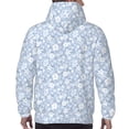 thumbnail image 7 of Daiia Gray White Floral for Men's Fashion Hoodies & Sweatshirts with Kangaroo Pocket Hooded Sweatshirt Breathable & Moisture Wicking-Large, 7 of 7