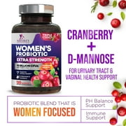 Probiotics for Women - Probiotic Blend 90 Billion CFU Per Serving - Women's Probiotic for Targeted Vaginal & Digestive Health Support - 16 Strains, Cranberry, Prebiotics - Bottled USA - 120 Capsules