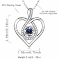 thumbnail image 2 of 925 Sterling Silver September Birthstone Necklace for Women, Rose Flower Heart Pendant Jewelry, Birthday Valentines Valentines Gifts for Mom/Wife/Girlfriend, 2 of 6