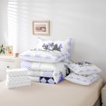 thumbnail image 6 of Manfei Checkered Christmas Tree Bedding Comforter Set for Kids Girls, Merry Xmas Full Bedding Set, Happy New Year Gifts Fitted Sheet Flat Sheet, Microfiber Blue Bedroom Decor Reversible 7 Pieces, 6 of 8