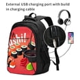 thumbnail image 2 of Yiaed Sushi Print Laptop Backpack,Business Travel Durable Laptops Backpack with USB Charging Port,Water Resistant College Computer Bag, 2 of 5