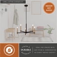 thumbnail image 6 of Damen 5 Light Black and Brass Contemporary Candle Chandelier, 6 of 14