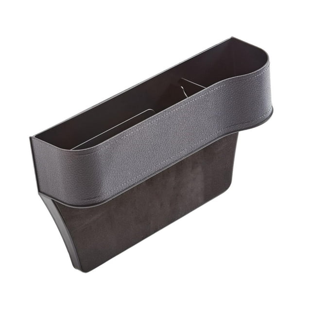 Organizador para espacio de asiento de coche, caja de almacenamiento con portavasos, organizador entre asientos, accesorios de Interior de coche, orga negro