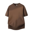 thumbnail image 3 of Dxzfnsa Men's Knit T Shirts Mens Lightweight Short Sleeve Crew Neck Loose Stretchy Muscle Shirts Basic Solid Color Sport Tee Tops, 3 of 4