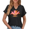 thumbnail image 6 of Craaazy Mardi Gras Shirts for Women Short Sleeve Casual Carnival Printed V-neck T-shirts Gifts, 6 of 6