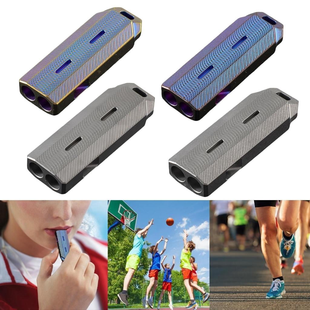 Yihuala High Frequency Double Tube Whistles Metal Alloy Camping Survival Whistles for Camping, Hiking, and Pet Training