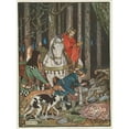 thumbnail image 2 of Henry Matthew Brock 15x18 Gold Ornate Wood Frame and Double Matted Museum Art Print Titled - Abandoned in the Woods, Valentine is Discovered by the King's Hunting Party (1914), 2 of 4