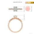thumbnail image 5 of ANGARA Natural 0.75 Ct. Diamond Classic Engagement Ring in 14K Rose Gold for Women (Ring Size: 3.5), 5 of 10
