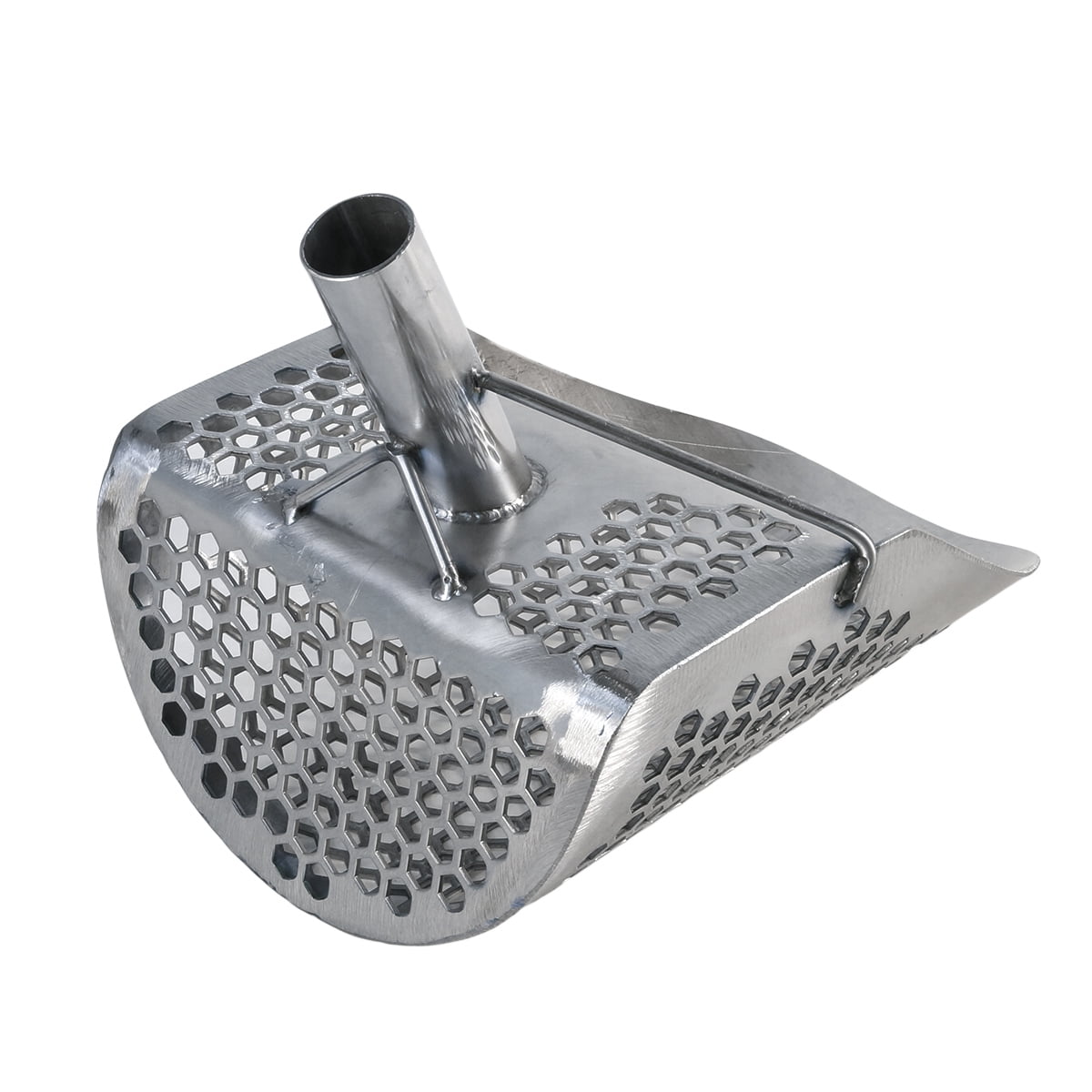 Dune Scoops Hydra 11" x 8" Stainless Metal Detector Sand Scoop w/ Lg Hexagon Holes