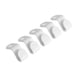 thumbnail image 4 of 5 ganchos conectores para perchas de ropa, organizadores que ahorran espacio, perchas de material grueso. blanco, 4 of 9