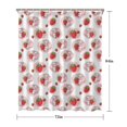 thumbnail image 5 of White Cow Strawberry Love Pattern Shower Curtain 72"x84" ,Bathroom Decorative Shower Curtains Set with 12 Hooks,Modern Waterproof Washable Shower Curtain, 5 of 6