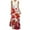 Watermelon Red, variant on Danhjin Womens Summer Dresses Vintage Floral Printed Summer A-Line Elegant Dresses V-Neck Sleeve Less Beach Sundress Ladies Loose Casual Dress