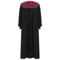 thumbnail image 4 of YONGHS Robes de Clerc d'Église pour Femmes Robes de Choeur à Blocs de Couleur Fermeture Éclair devant Robe de Pasteur Prêtre Prédicateur Noir L, 4 of 6