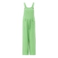 thumbnail image 5 of Baqcunre Jumpsuits for Women Womens Overalls Casual Loose Sleeveless Adjustable Straps Wide Leg Jumpsuit with 2 Pockets Jumpsuits for Women Dressy One Piece Jumpsuits for Women, 5 of 6