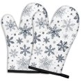 2Pcs Christmas Kitchen Oven Gloves, Heat Resistant Mitts, Soft Inner ...