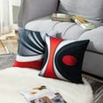 thumbnail image 4 of Set of 4 Throw Pillow Covers Modern Abstract Red Stripes Gray Black White Acrylic Bold Grey Decorative Pillow Cases Home Decor Square 18x18 Inches Pillowcases, 4 of 6