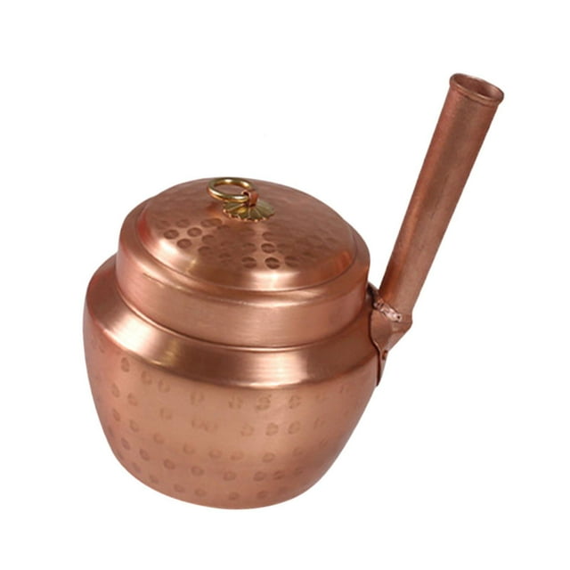 Olla de cobre con tapa Olla caliente de cobre Cacerola Olla para una sola persona Cacerola para estofado para B