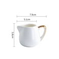 thumbnail image 2 of Creative Coffee Milk Jug With Gold Rim Handle Home Ceramic Gravy Boat Sauce Pot, 2 of 6
