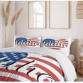 thumbnail image 6 of Ambesonne Idaho Duvet Cover Sets, Heart Shaped USA Flag State, 2-Queen, Dark Blue Dark Salmon, 6 of 7