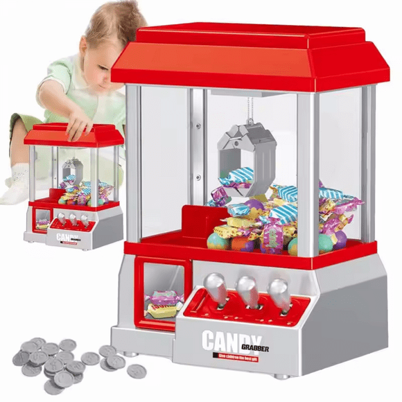 Claw Machine for Kids Toy Mini Claw Machine Candy Grabber Prize Dispenser Vending Machine Arcade Game Machines for Home Party Christmas Birthday Gifts