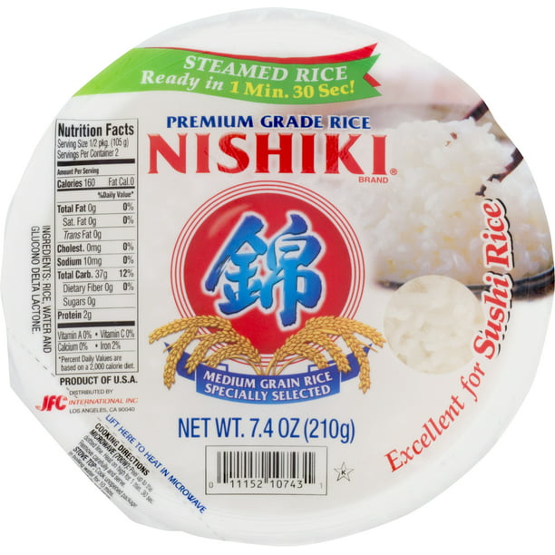 5 Pack Nishiki Premium Grade White Rice Steamed 7 4 Oz Walmart Com Walmart Com