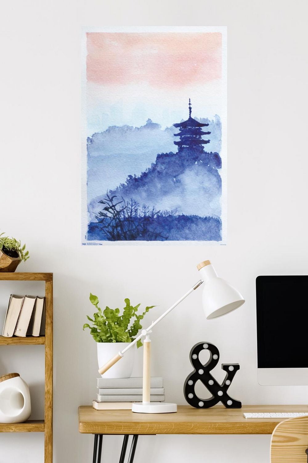 Temple Forest and Dawn Wall Poster, 22.375" x 34"