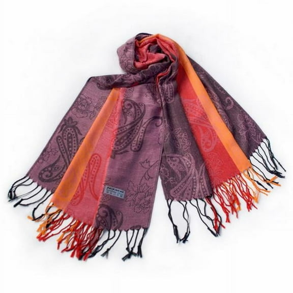 Multi-Colors Rose & Paisley National Style Exquisite Soft Tassel Ends Pashmina/Shawl/Scarf