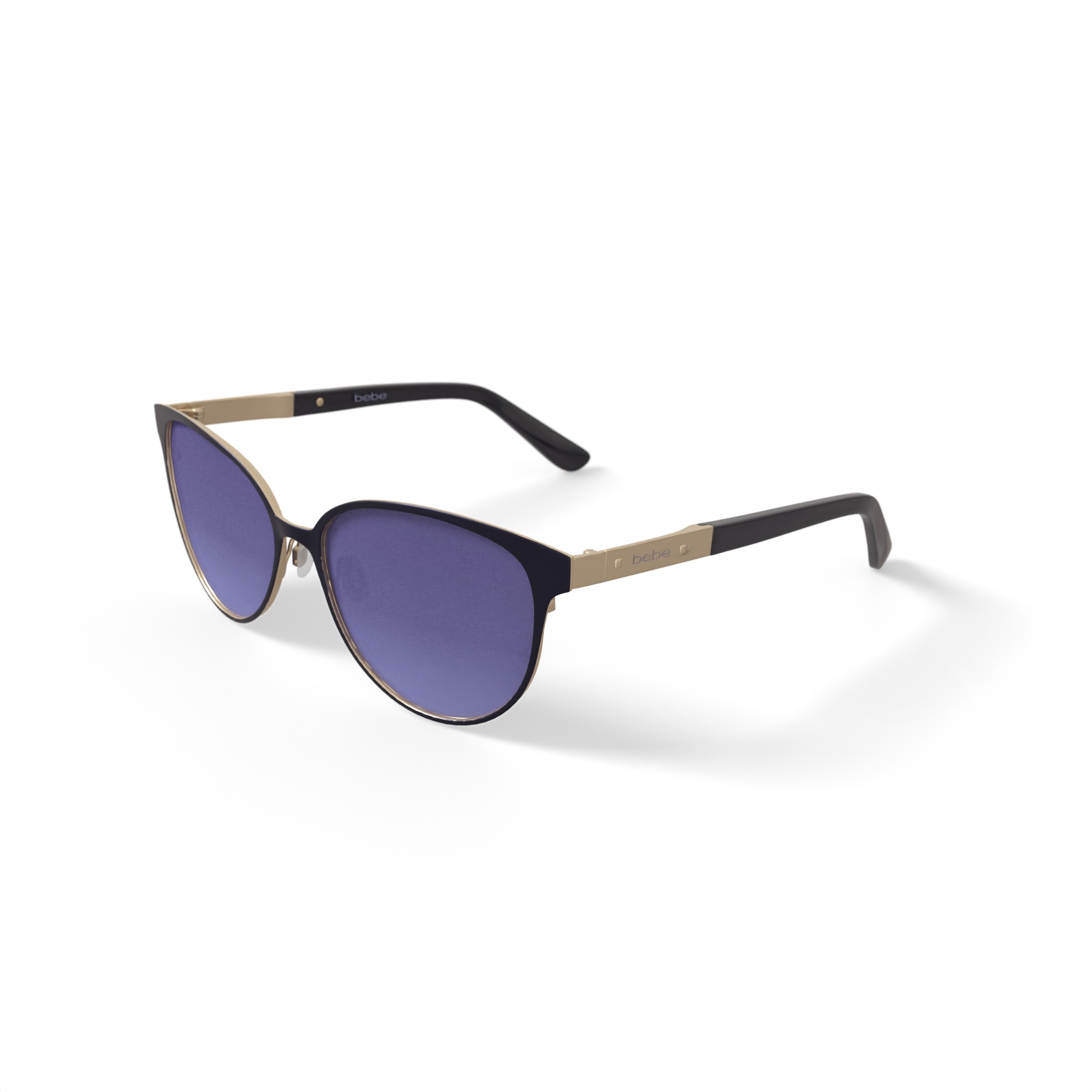 Bebe Women’s Rx'able Fashion Sunglasses, BBOS2002G, Satin Black, 57-16-140, with Case
