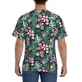thumbnail image 3 of Bixox Men's Rose Flowers Printed Short Sleeve Skinny Athletic T-Shirt, 3 of 6