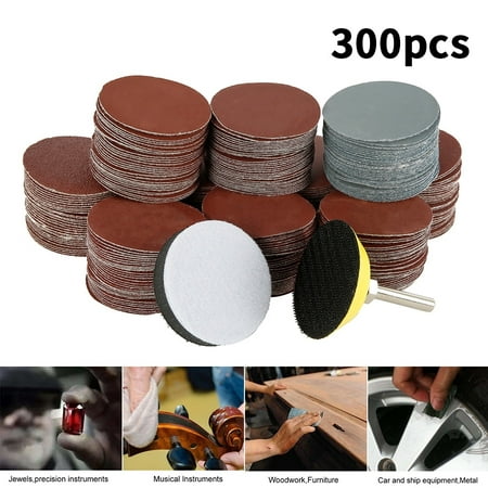 

ODOMY 100/200/300 Pcs 2inch 80-3000 Grit Sanding Paper Sanding Pad Sanding Discs Wheel Backer Plate Buffing Polishing Discs Kit