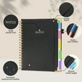 thumbnail image 3 of Misright Twin Coil Binding PU Leather Notebook 300 Pages Lined Portable, 3 of 13