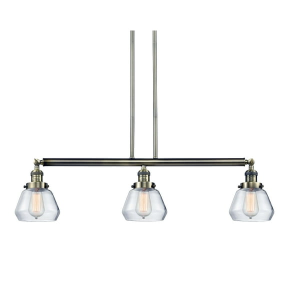 Innovations Lighting 213-S Fulton Fulton 3 Light 39" Wide Linear Chandelier - Brass