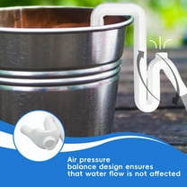 HongMinWen Overflow Pipe for Rain Barrel with Downspout, No-Drill Water Drainage Hose Attachment for Water Storage Tanks