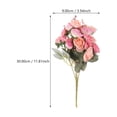 thumbnail image 2 of HEATSHAKING Simulated Rose Bouquet Plastic Material Home Ornament 2Pcs 11.8X3.5X2In, 2 of 7