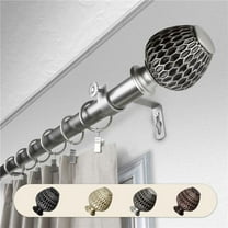 Central Design 100-39-995 1 in. Dia. Telmo Curtain Rod, Satin Nickel - 120-170 in.