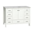 thumbnail image 2 of Horizon 48" Bathroom Vanity with White Cabinet and Engineered Carrara Top, 2 of 6