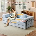 thumbnail image 4 of Timbernest 76.8" Folding Sofa Bed, King Size Convertible Sleeper Sofa with 2 Pillows, Chenille Floor Sofa for Living Room, Small Spaces, Baby Blue, 4 of 14