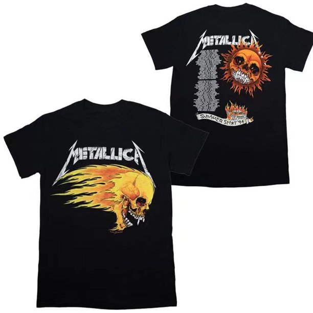 Camisetas de Rock Band para hombre, ropa de calle Vintage de algodón con estampado de Música Pesada de Metal, Hip Hop, Harajuku, Punk, manga corta, Y2k xuanjing unisex