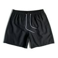 thumbnail image 4 of Pantalones de playa de un cuarto de largo de fibra de poliéster para hombres, pantalones cortos de baño de secado rápido de cinco minutos para hombres, pantalones de playa deportivos, 4 of 6