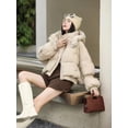 thumbnail image 5 of Abrigo cálido de invierno para mujer, chaqueta de plumón, abrigo cálido de solapa de color sólido a la moda, parka informal de calle coreana con plumón de pato 90% grueso, 5 of 5